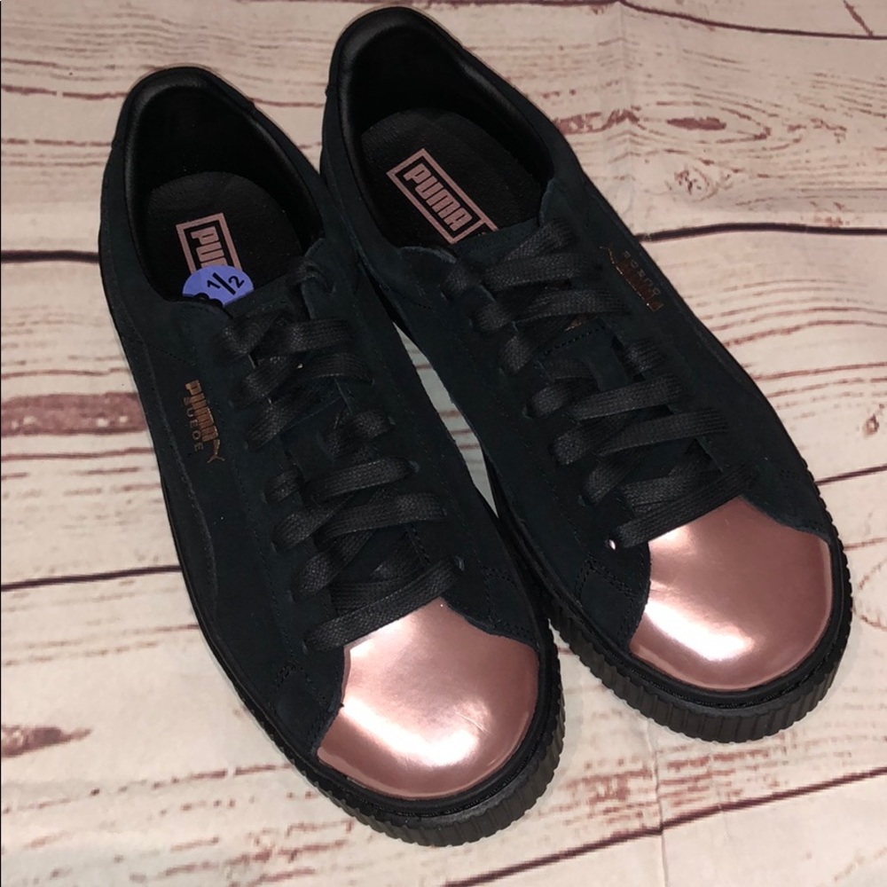 🆕 PUMA SUEDE PLATFORM "ROSE GOLD/BLACK" WMNS - Picture 6 of 7